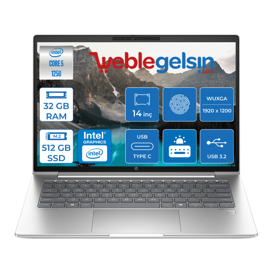 Hp Probook 440 G11 Intel Core Ultra 5 125U DDR5 32GB 512GB SSD Intel® Aı Boost 14