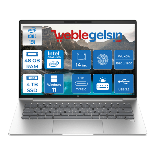 Hp Probook 440 G11 Intel Core Ultra 5 125U DDR5 48GB 4TB SSD Intel® Aı Boost 14