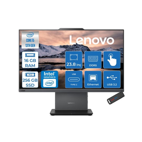 Lenovo Thinkcentre Neo 24 50A Gen5 Intel Core I5 13420H 16GB Ddr5 256GB SSD Freedos Intel® UHD Graphics 23.8