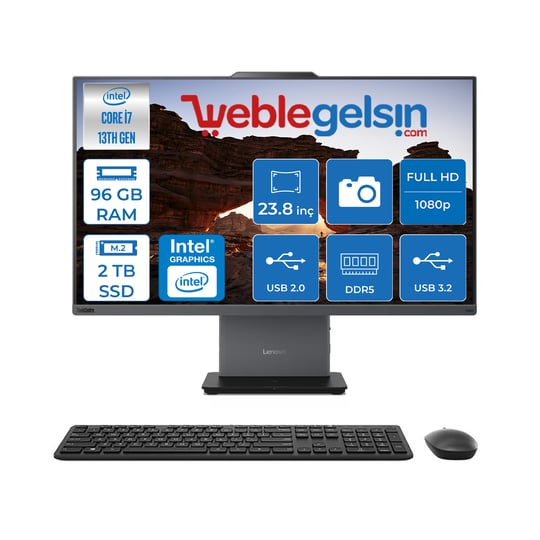 Lenovo Thinkcentre Neo 24 50A Gen5 Intel Core I7 13620H 96GB DDR5 2TB SSD FreeDos Intel® UHD Graphics 23.8
