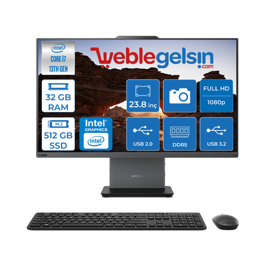 Lenovo Thinkcentre Neo 24 50A Gen5 Intel Core I7 13620H 32GB DDR5 512GB SSD FreeDos Intel® UHD Graphics 23.8