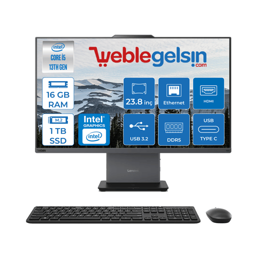 Lenovo Thinkcentre Neo 24 50A Gen5 Intel Core I5 13420H 16GB DDR5 1TB SSD Freedos Intel® UHD Graphics 23.8