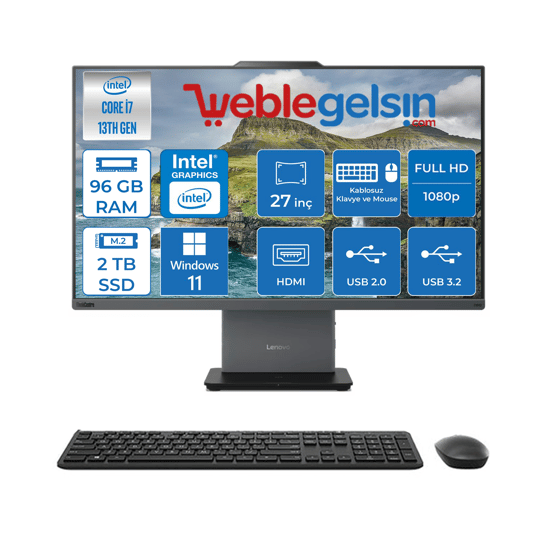 Lenovo Thinkcentre Neo 27 50A Gen5 Intel Core I7 13620H 96GB Ddr5 2TB SSD Windows 11 Home Intel® UHD Graphics 27