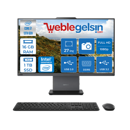 Lenovo Thinkcentre Neo 27 50A Gen5 Intel Core I7 13620H 16GB DDR5 1TB SSD FreeDos Intel® UHD Graphics 27