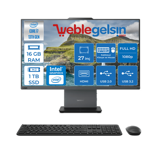 Lenovo Thinkcentre Neo 27 50A Gen5 Intel Core I7 13620H 16GB DDR5 1TB SSD Freedos Intel® UHD Graphics 27