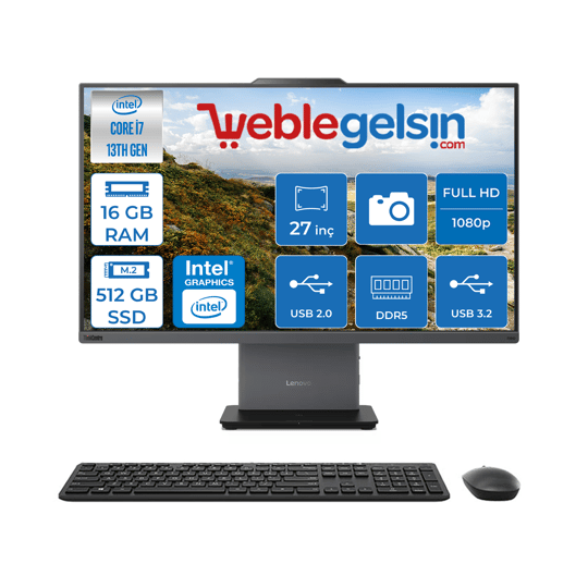 Lenovo Thinkcentre Neo 27 50A Gen5 Intel Core I7 13620H 16GB DDR5 512GB SSD FreeDos Intel® UHD Graphics 27