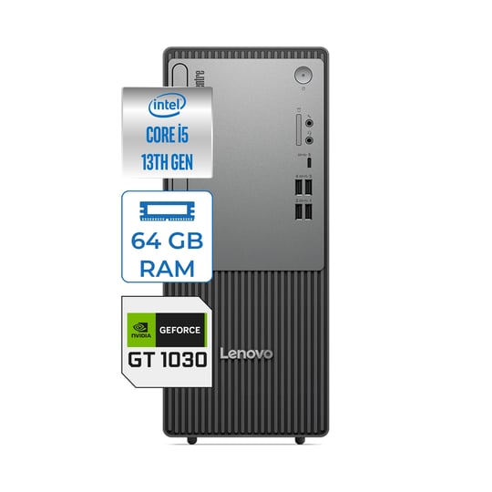 Lenovo Thinkcentre Neo 50T Gen 5 Intel Core I5 13400 64GB DDR5 512GB SSD 4GB/GT1030 Windows 11 Pro Masaüstü Blgisayar NEO12UB000ETRGW22