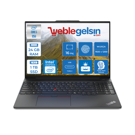 Lenovo Thinkpad E16 Gen2 Intel Core Ultra 5 125U DDR5 24GB 1TB SSD Intel® Aı Boost 16