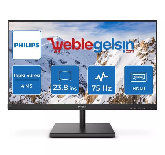PHILIPS 23.8 245E1S IPS QHD 4MS 75HZ VGA DP HDMI