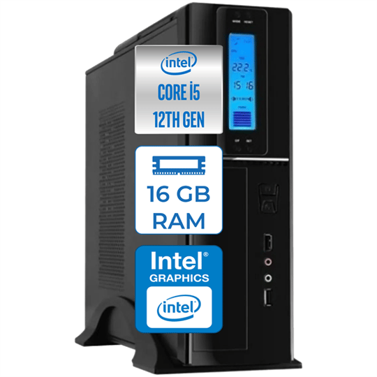 Zetta Flex Sff Intel Core i5 12400 16GB 512GB SSD FreeDos Masaüstü Bilgisayar ZET22228