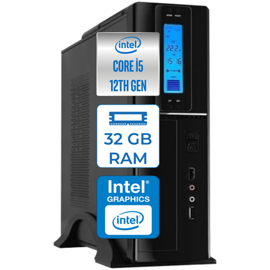 Zetta Flex Sff Intel Core i5 12400 32GB 1TB SSD Windows 11 Home Masaüstü Bilgisayar ZET22249