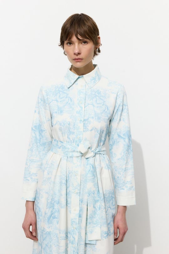 Lady Cotton Mavi  Elbise