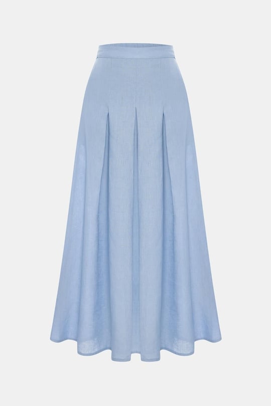 Marvy Baby Blue %100 Keten Etek