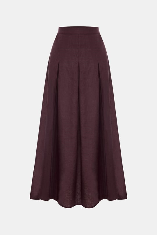 Marvy Bordo %100 Keten Etek