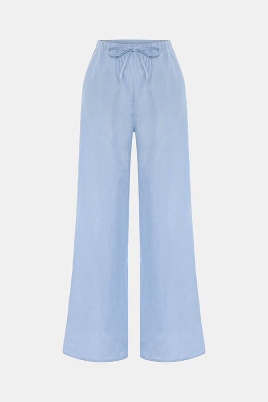 Alice Baby Blue %100 Keten Pantolon