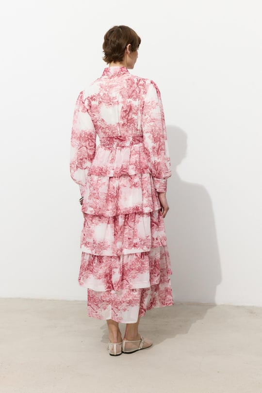 Fleur Bordo Elbise
