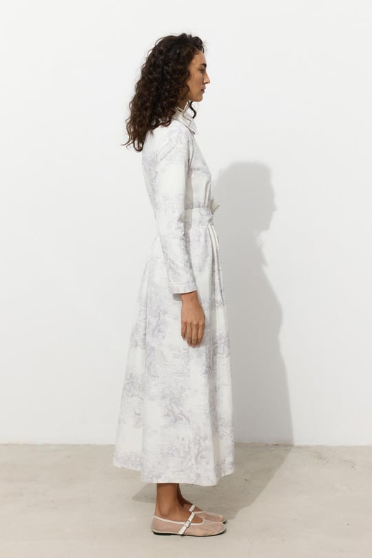 Lady Cotton Gri Elbise