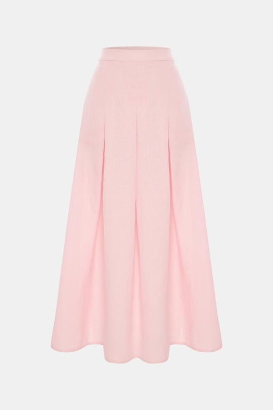 Marvy Pink %100 Keten Etek
