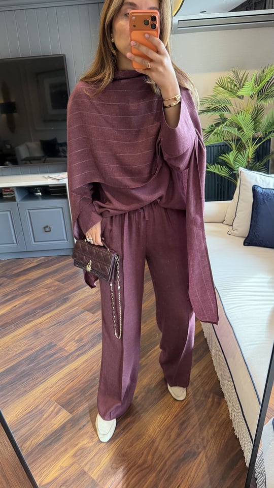 Mireya Mürdüm İnce Yün Pantolon