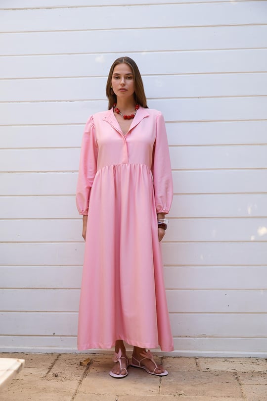 Pembe Kelly Elbise