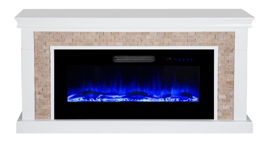 Tektes Taşlı Şömine 150 Cm MDF 8 Renkli Alev Sesli Wifi