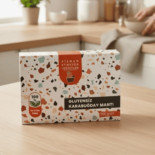 Glütensiz Karabuğday Mantı Kuzu Etli 500 grGlutensiz Unlu Mamüller