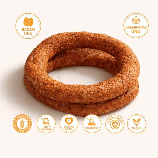 Glutensiz Karabuğday Simit (5 Adet)Glutensiz Unlu Mamüller