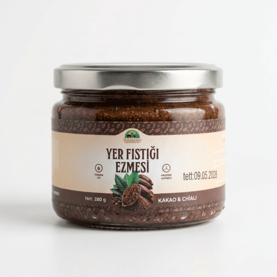 Kakao & Chia Yer Fıstığı Ezmesi  280grSürülebilir Kremalar