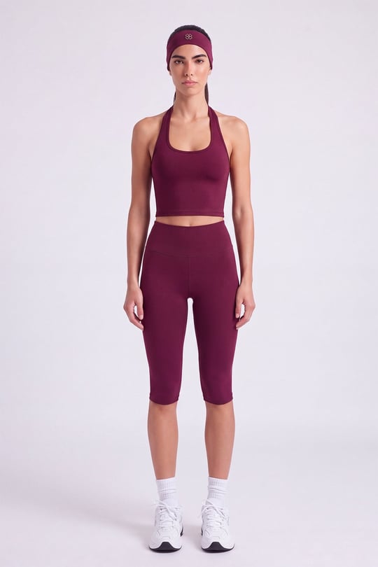 Kayla Capri Pants Burgundy