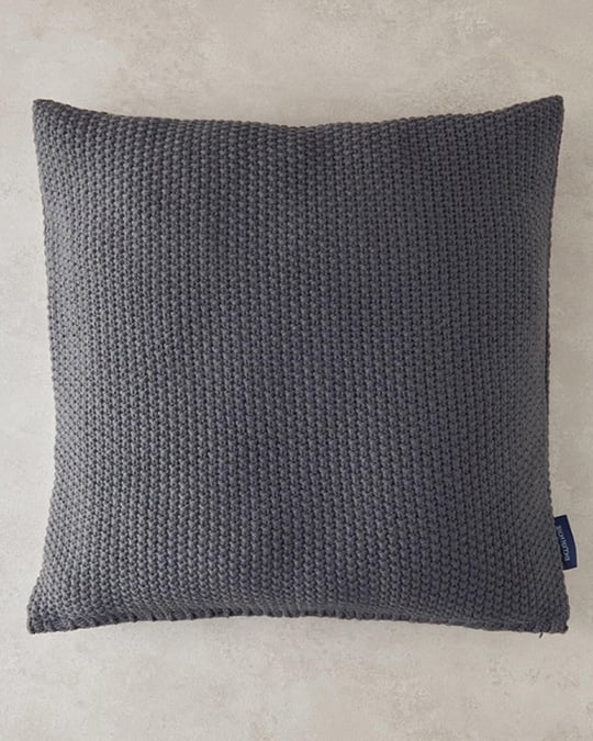 Față de pernă decorativă, Embrance, acril, 45x45 cm, antracit