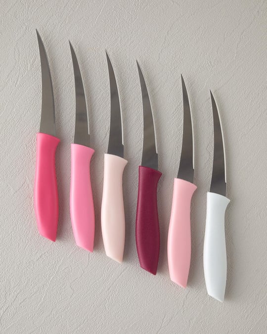 Oțel Set 6 Cuțit 19,5 cm Roz