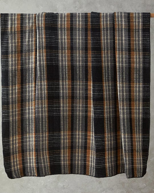 Pătură, pentru o persoană, Plaid, bumbac-poliester, 150x200 cm, antracit