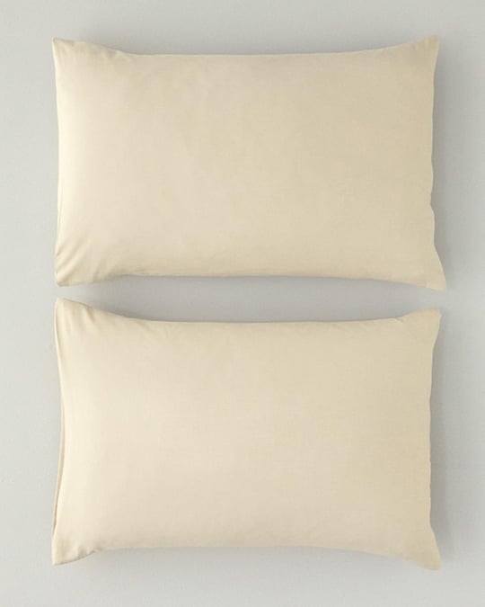 Set 2 fețe de pernă, Novella, bumbac-viscoză, 50x70 cm, bej