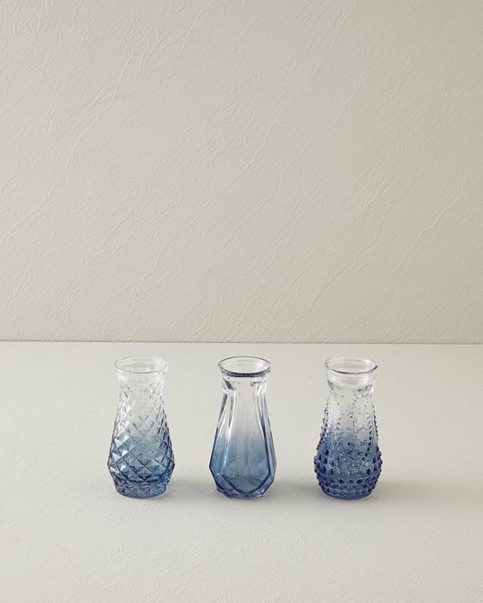 arie Glass 3 set VAZĂ 6x12 cm Fum