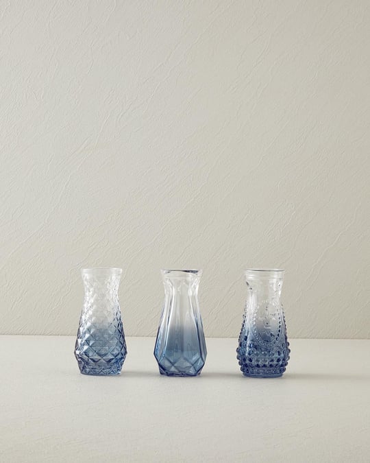arie Glass 3 set VAZĂ 6x12 cm Fum