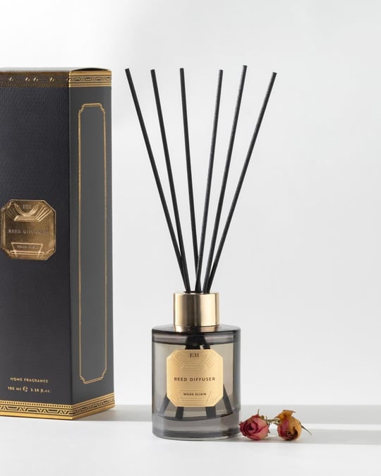Wood Elixir Parfum De Cameră Cu Bețișoare 100 ml auriu
