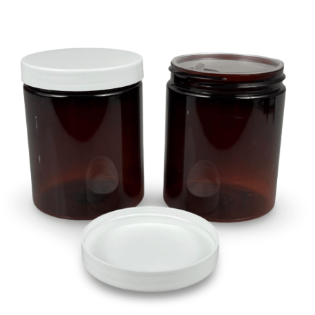 300ml Tıpalı Amber PET Kavanoz – Toptan Kozmetik Ambalaj
