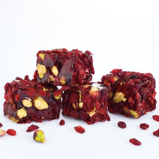 Zereşk Üzümü Kaplı Antep Fıstıklı Lokum 500g