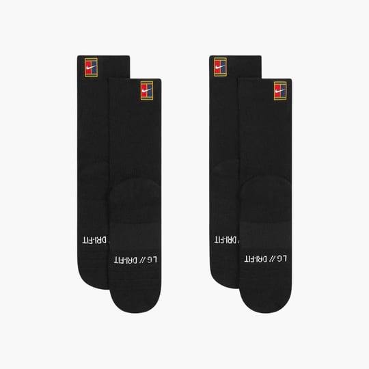 NikeCourt Multiplier Cushioned Çorap 2li - Siyah
