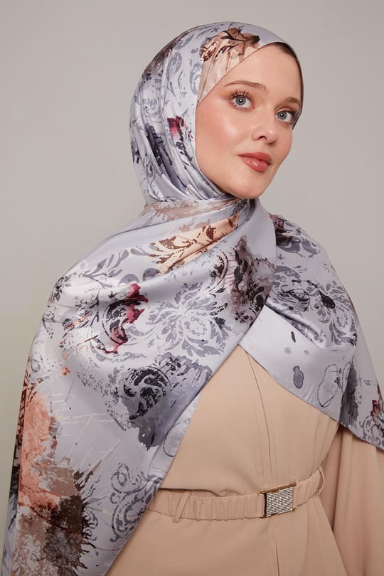 Gül Batik Desen Twill Şal - Levidor