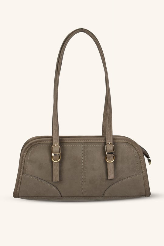 Chic Model Süet Baget Çanta - Vizon