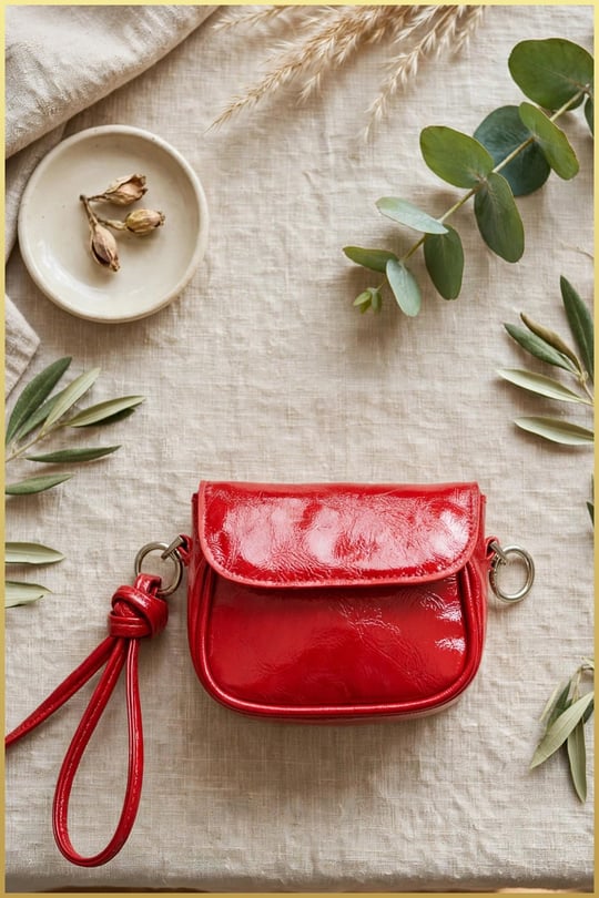 Lovely Kadın Mini Ayarlanabilir Askılı Omuz Çantası - Kırmızı