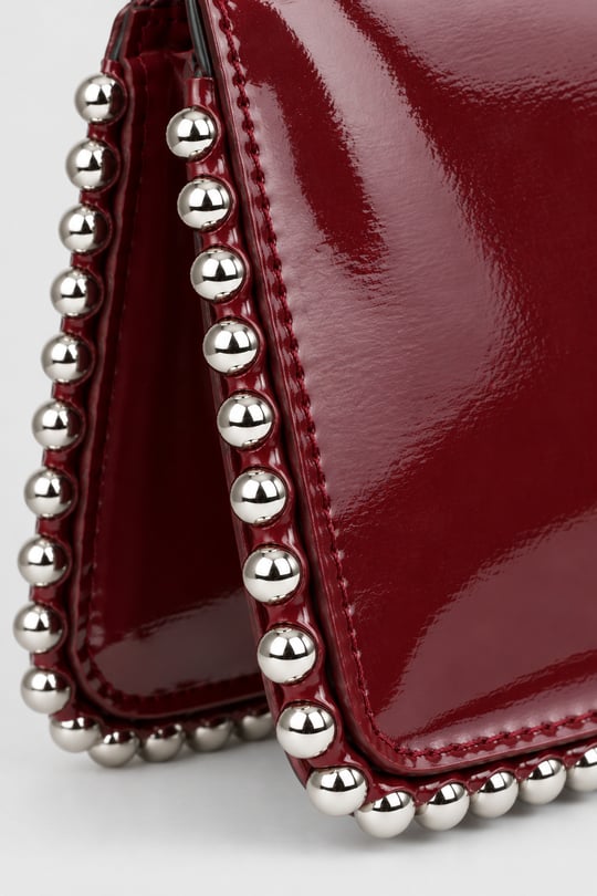 Mini Boncuklu Çanta - Bordo