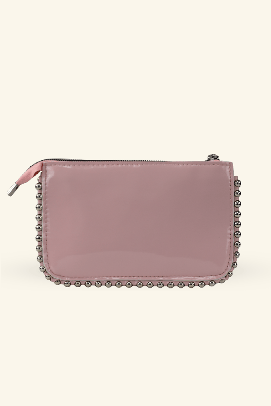 Mini Boncuklu Çanta - Pembe