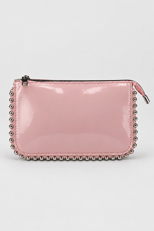 Mini Boncuklu Çanta - Pembe