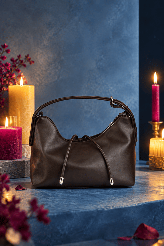 Misha Model Küçük El ve Omuz Çantası - Acı Kahve
