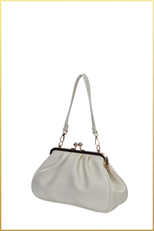 Rosel Clutch Çanta - Krem