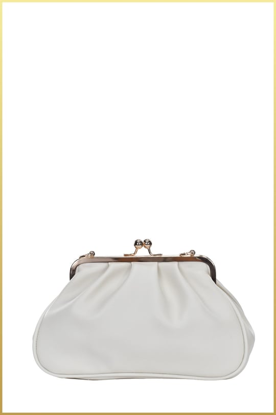Rosel Clutch Çanta - Krem