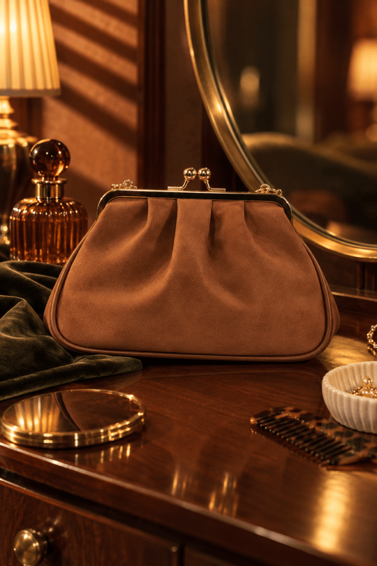 Rosel Clutch Çanta - Taba