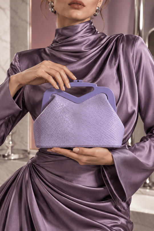 Thin Kadın Desenli Makyaj Çantası- Lila